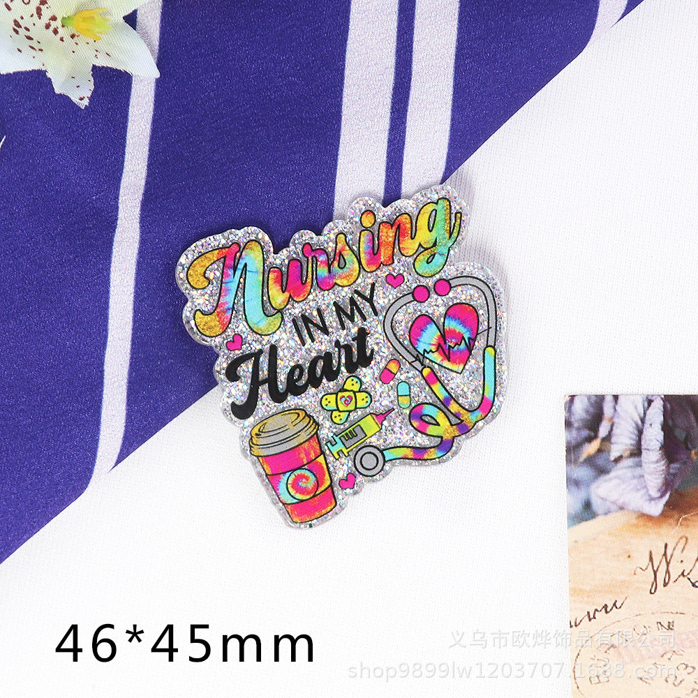 Wholesale 10pcs FlatBack Nurse Acrylic DIY Patch Accessories
